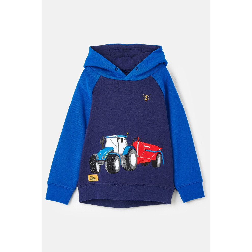 Lighthouse (7-8 Yrs, Blue Tractor Slurry) Jack Kids Hoodie