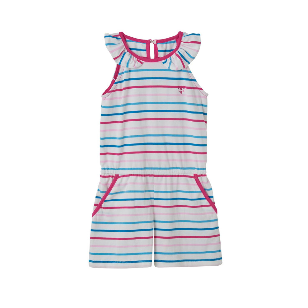 (5-6 Yrs, Teal Pink Stripe) Penelope Kids Playsuit