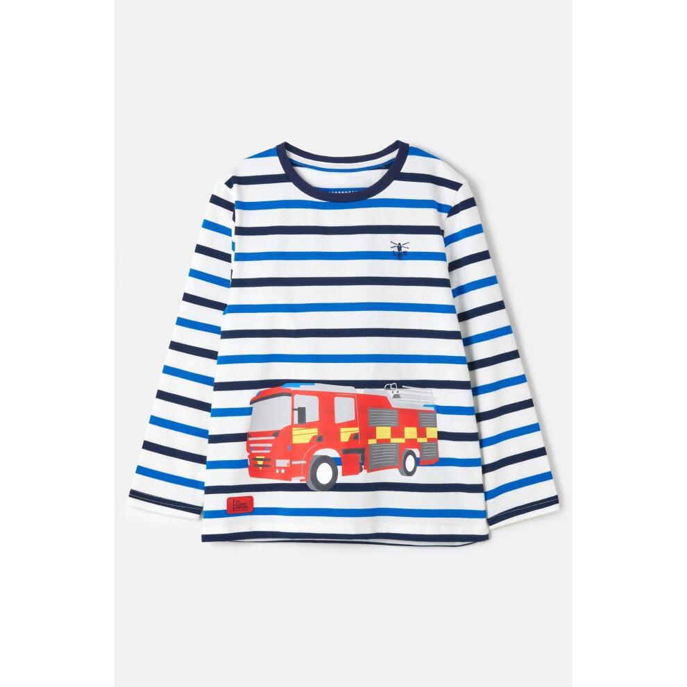 (6-7 Yrs, Fire Engine Print) Oliver Kids Long Sleeved Top