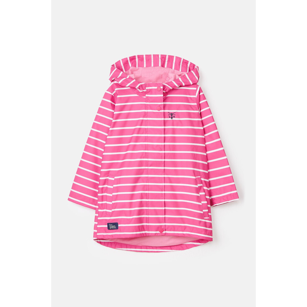 Lighthouse (4-5 Yrs, Bright Pink Stripe) Olivia Kids Lightweight Waterproof Jacket