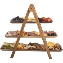 3 Tier Serving Tray Wood Tiered Tray Serving Dishes & Trays