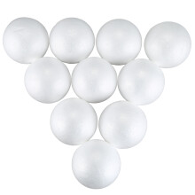 10 x Polystyrene Foam Ball Sphere 10cm---White