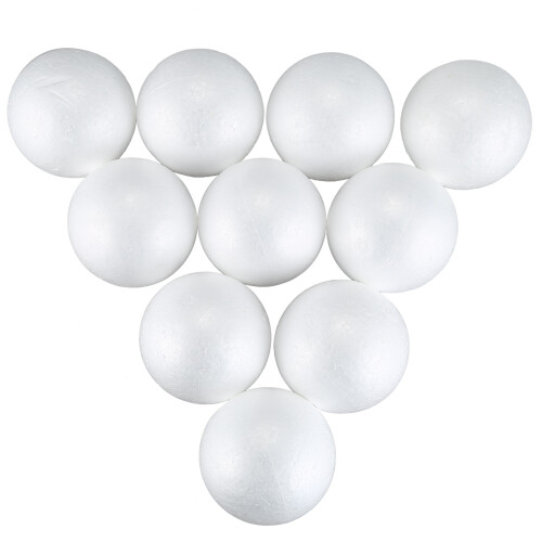 10 x Polystyrene Foam Ball Sphere 10cm---White