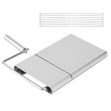 Stainless Steel Cheese Slicer with 8 Wire for Block Cheese Butter