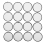 16 Pieces Sublimation Patch Blanks Quality Fabric Iron-on Circular 1