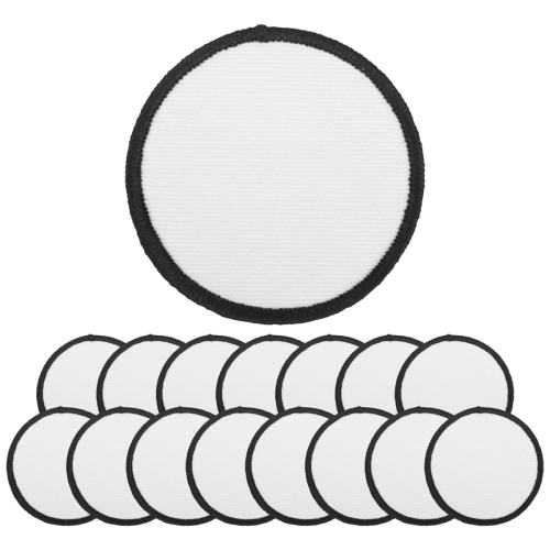 16 Pieces Sublimation Patch Blanks Quality Fabric Iron-on Circular 1