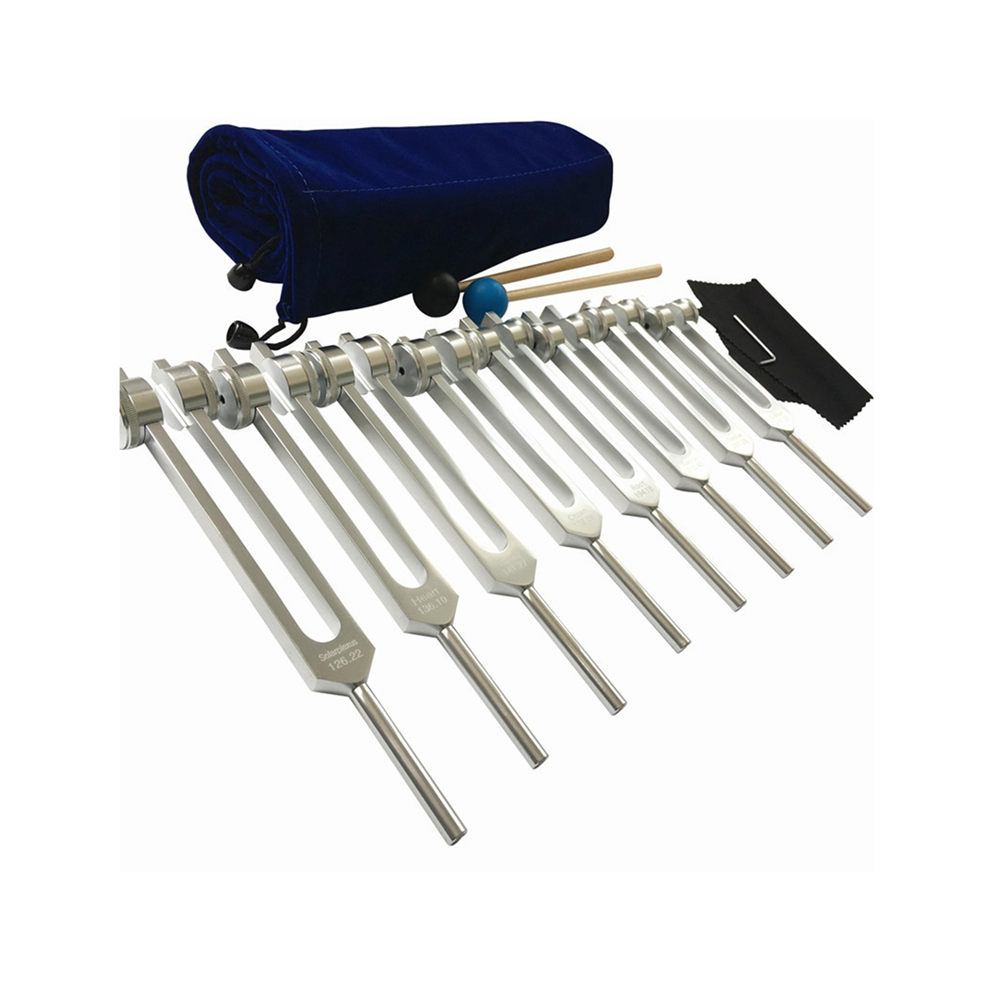 Silver Chakra For Healing, 8 Pieces Chakra Tuning Fork For Meditation