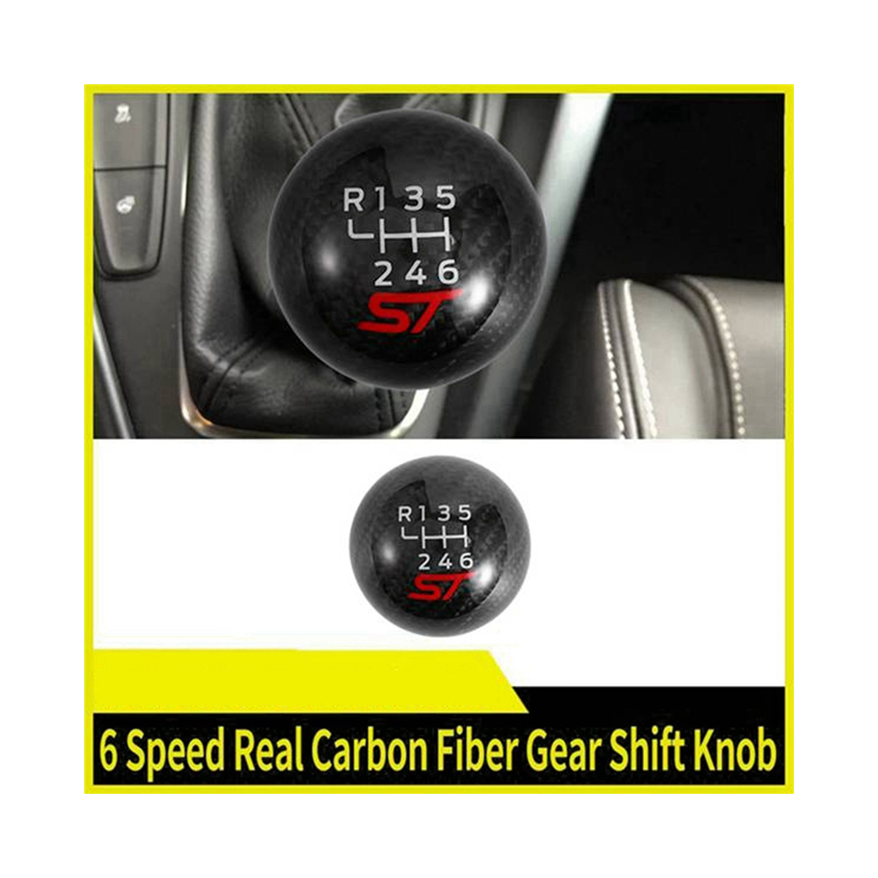 6 Speed Car Racing St Carbon Fiber Gear Shift Knob 4854050737371