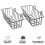 2 Pack Wall Grid Panel Hanging Wire Basket,Grid Wall Storage Basket 6