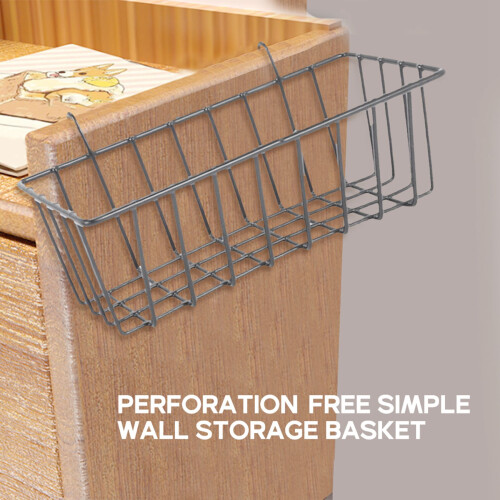 2 Pack Wall Grid Panel Hanging Wire Basket,Grid Wall Storage Basket 2