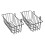 2 Pack Wall Grid Panel Hanging Wire Basket,Grid Wall Storage Basket 1