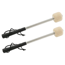 2 Pcs 12.5in Bass Steel Drum Mallets with Wool Felt Heads and Stainless Steel Handles Durable Percussion Mallets