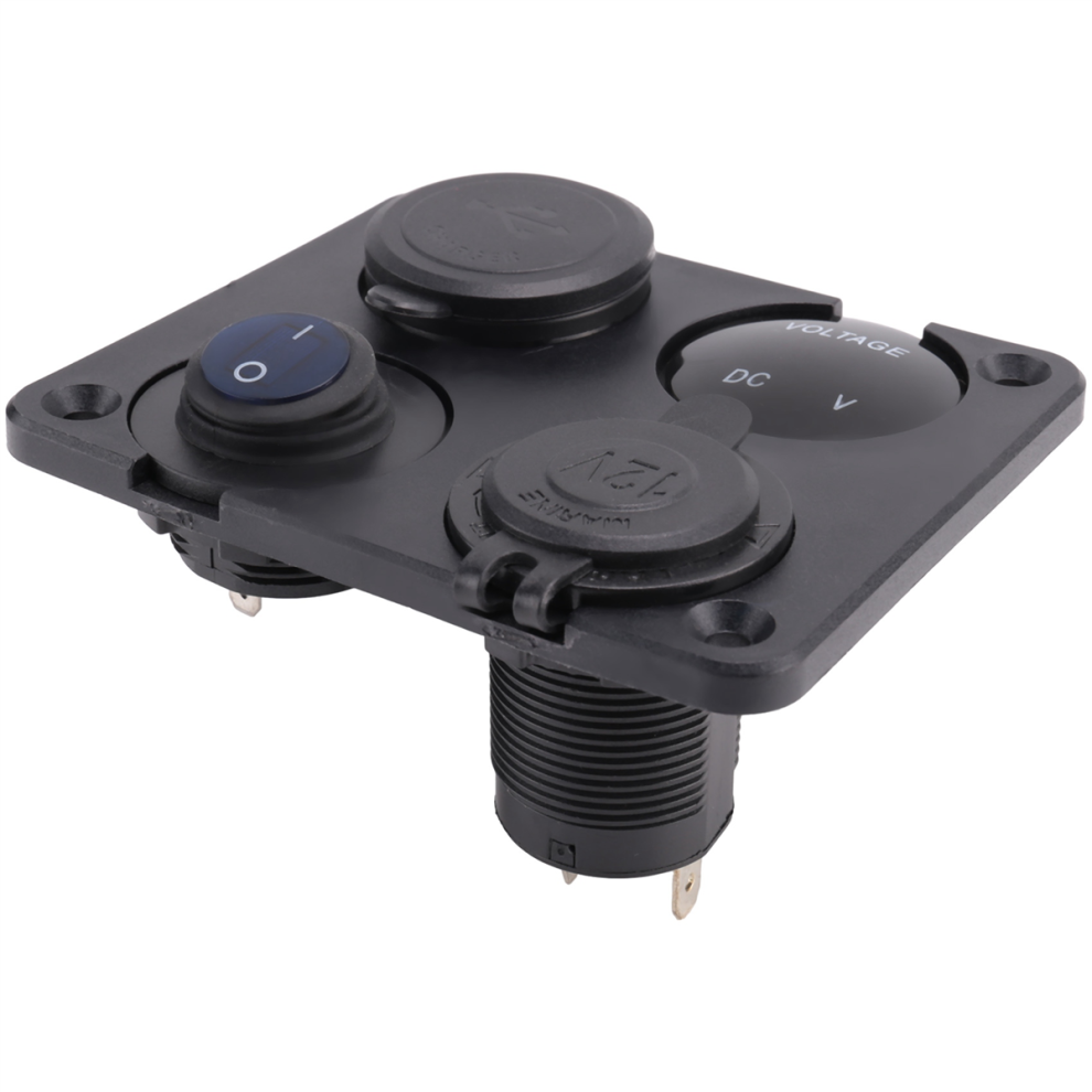 Marine Boat Rv 12V Charger Socket Panel, Dc Power 12V Outlet Panel 4851529461638