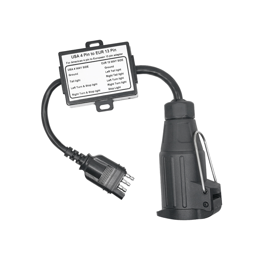 Us To Eu Trailer Converter European Trailer 13-Pin Round Plug Light 4851529461263