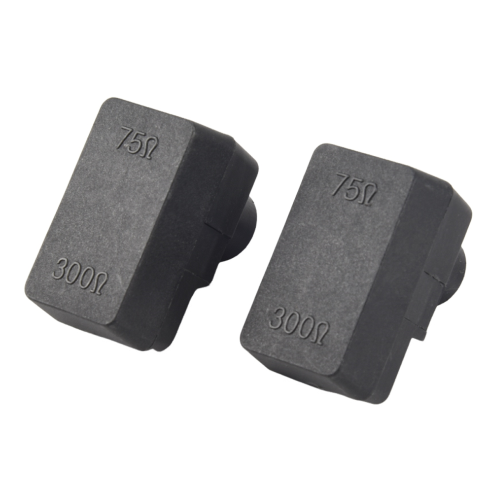 2 X Push-On Antenna Matching Transformer 300/75 Ohm Tv F Coax Adapter 4851529466879