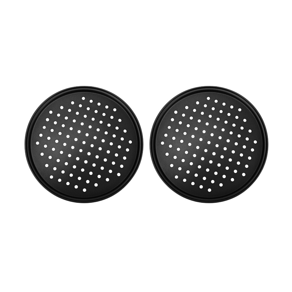 2 Pack 11 Inch Personal Perforated Pizza Pans with Nonstick Coating 