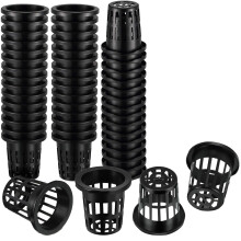100 Pack Net Cups Slotted Mesh Wide Lip Filter Plant Net Pot