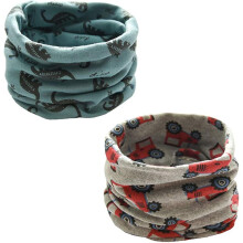 2 Pcs Loop Kids Cotton Autumn Winter Scarf Baby Loop Neck Warmer Girls And Boys