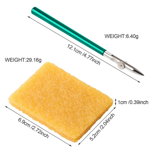 Art Ruling Pen Set, with 4 Pcs Residue Eraser for Applying Masking 1
