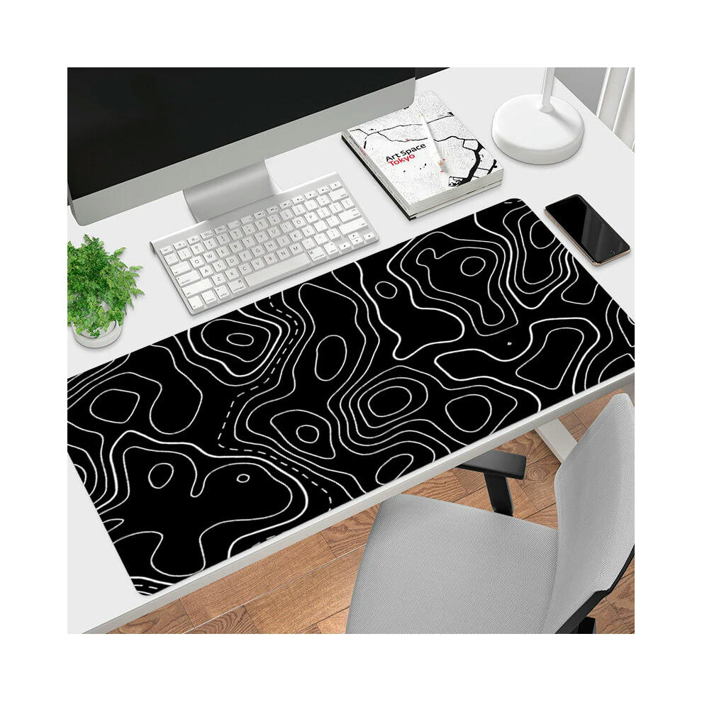 (K12, S-180X220X2MM) Black and White Lines Mousepad HD Printing Computer Alfombrilla Gaming Mouse Pad Keyboard PC Tapis De Souris Mausepad Deskmat