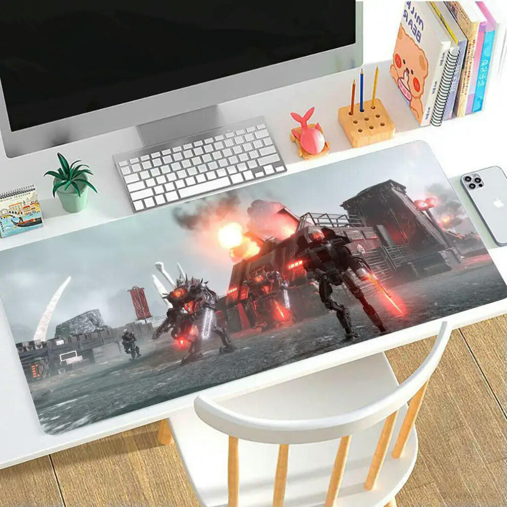 (BLACK-8, 900x400x2mm) Mouse Pad Helldivers Large rubber mouse pad with lock edge computer gamer HD printing desk pad keyboard pad