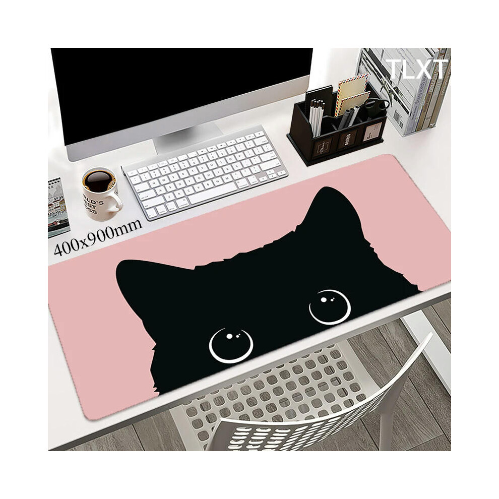 (2, 700x300x3mm) Mouse Pads Cute Cat Computer Mousepad Company Desk Pad 100x50cm Large Kawaii Mausepads Office Mouse Mat XXL Big Table Mats