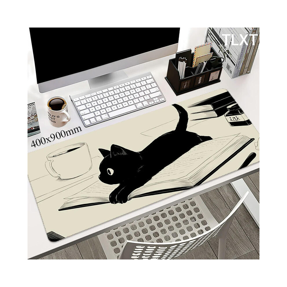 (4, 600x300x2mm) Mouse Pads Cute Cat Computer Mousepad Company Desk Pad 100x50cm Large Kawaii Mausepads Office Mouse Mat XXL Big Table Mats