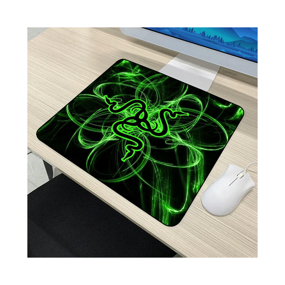 (Razer-26, 25x29cm) Small Kawaii Razer PC Gamer Cabinet CSGO Mousepad Anime Mat Gaming Accessories Keyboard Mouse Pad Tapis De Souris XL Desk Carpet