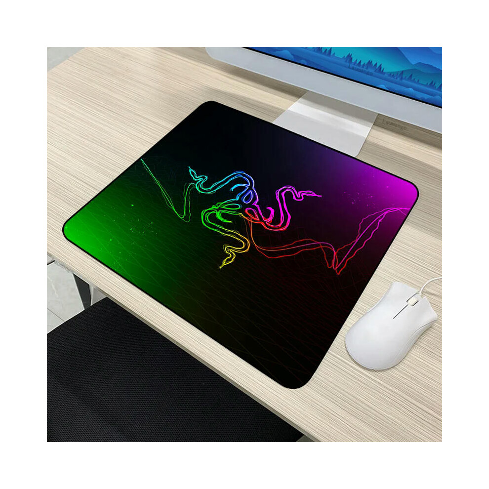 (Razer-01, 20x25cm) Small Kawaii Razer PC Gamer Cabinet CSGO Mousepad Anime Mat Gaming Accessories Keyboard Mouse Pad Tapis De Souris XL Desk Carpet