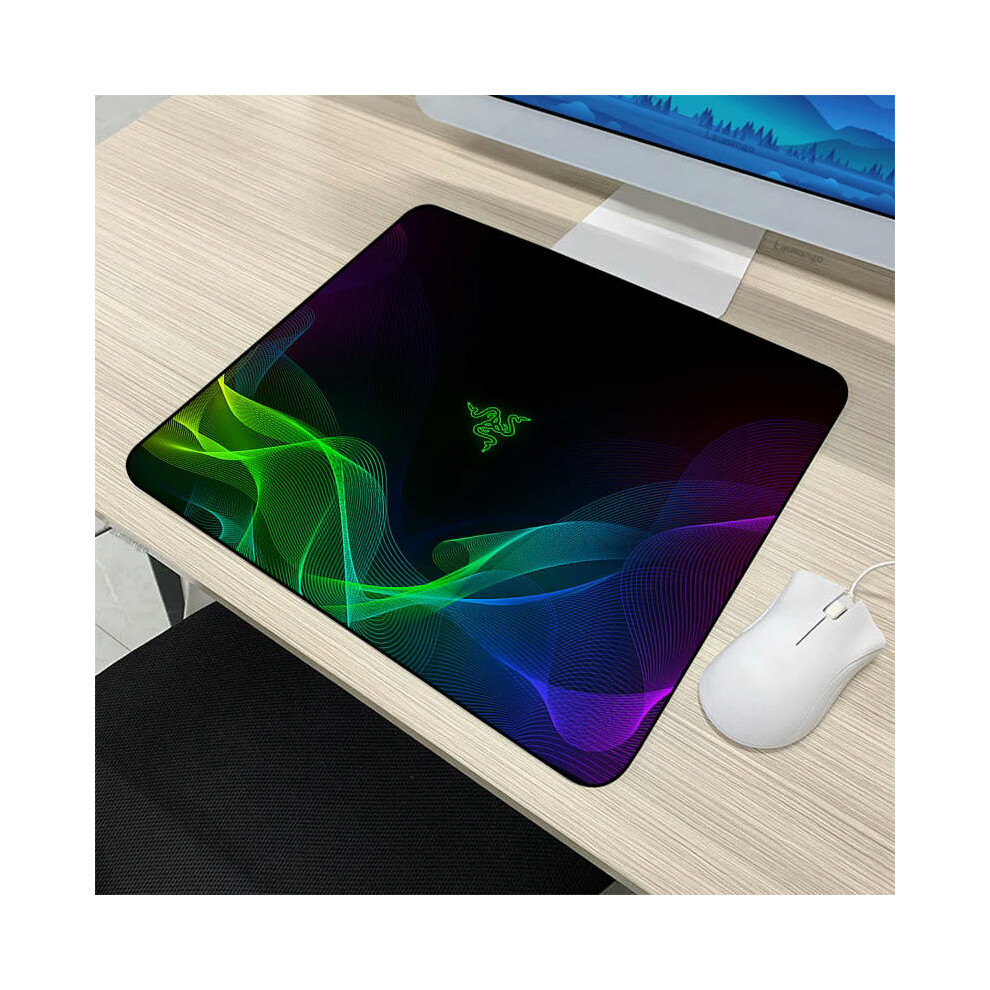 (Razer-02, 18x22cm) Small Kawaii Razer PC Gamer Cabinet CSGO Mousepad Anime Mat Gaming Accessories Keyboard Mouse Pad Tapis De Souris XL Desk Carpet