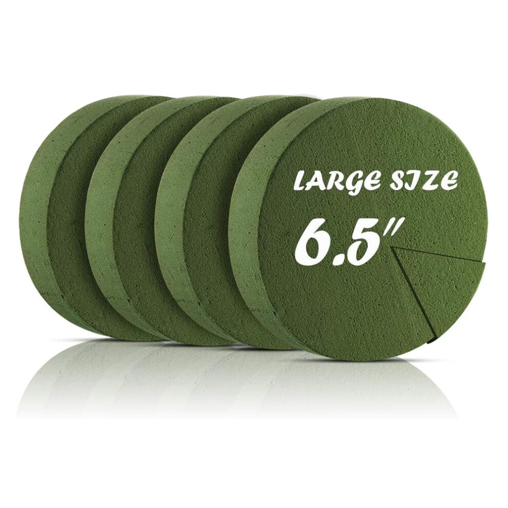 4Pcs 6.5Inch Round Dry Floral Foam for Aisle Flowers,Party Decoration