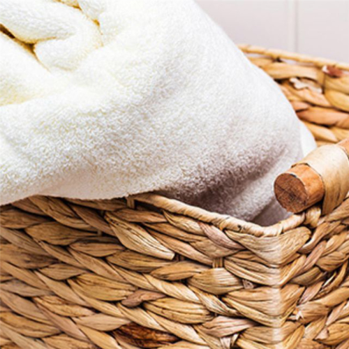 Wicker Basket Rectangular with Handles for Shelves,Water Hyacinth B 1
