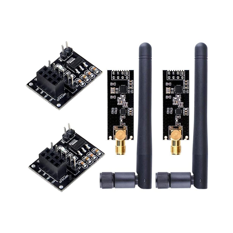 2Pcs Nrf24l01+Pa+Lna Rf Transceiver Module With Sma Antenna 2.4 Ghz 4851529469900