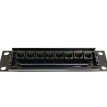 8 Port Straight-Through CAT6 Patch Panel RJ45 Network Cable Adapter