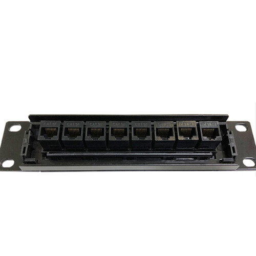 8 Port Straight-Through CAT6 Patch Panel RJ45 Network Cable Adapter
