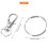 60Pieces Key Ring Clip Hooks Snap Hooks with Split Key Rings (Silver) 5