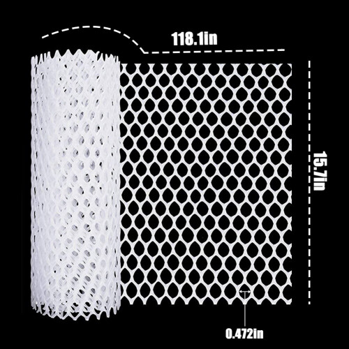 Plastic Chicken Wire Fence Mesh,Fencing Wire White 2