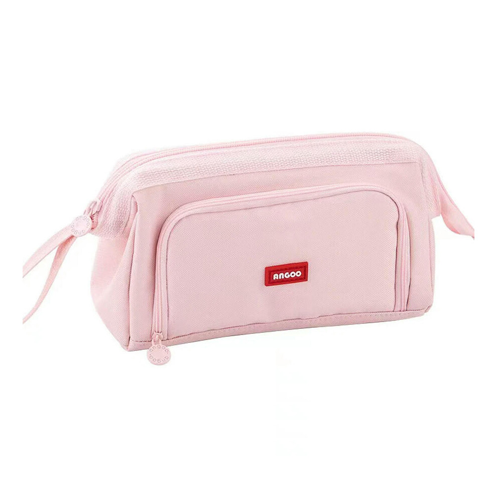 (Pink) 2023 New Kawaii Pencil Case Large Capacity Cosmetic Bag Cute Pouch Box Back to School Pen Bag Supplies Korean Stationery