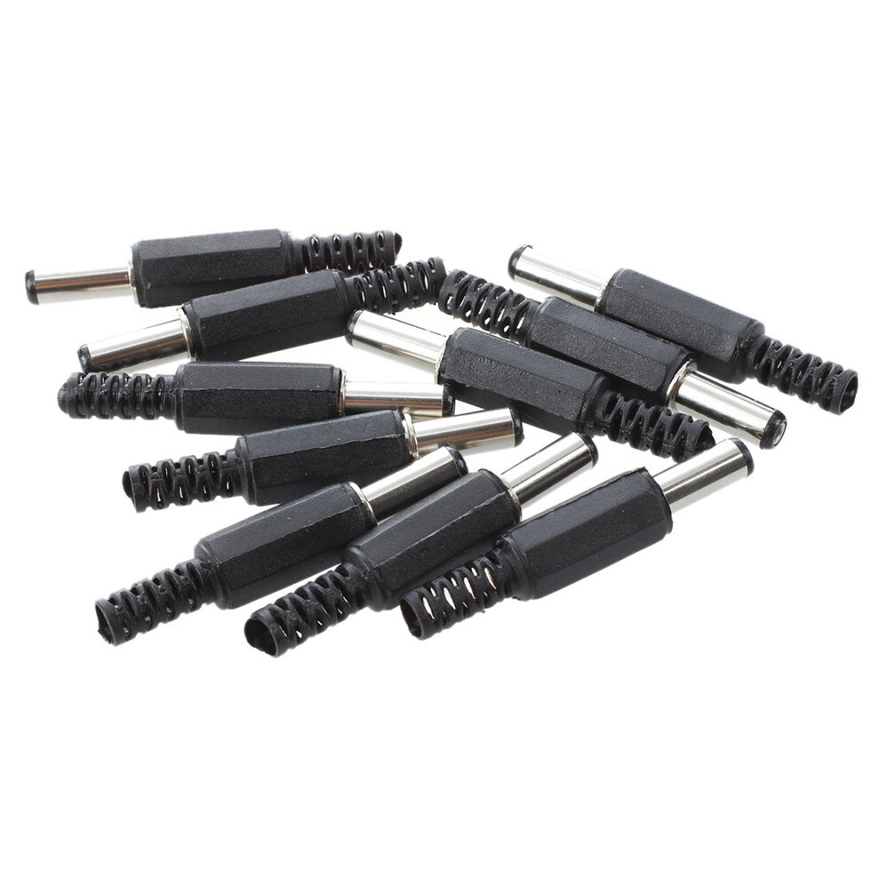 10 X Black Plastic Cover 2.1X5.5mm Male Dc Power Plug Jack Connector 4851529487133