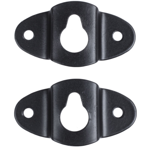 10PCS Audio Speaker Wall Mounted Iron Hanger Plate Black 4.8cm Long 2