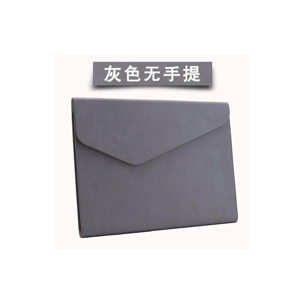(A4 A gray) Document File Bag Leather A4 A5 Data Contract Bill Invoice Large Capacity Portfolio Tablet PC Bag School Office Supplies-image-OPC-PDNVZXM-NEW