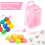 Pink mini roller travel suitcase personality wedding candy box 5