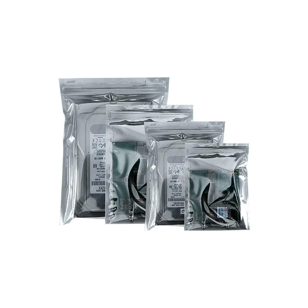 (Zip Lock, 7x11cm) 100Pcs Zip Lock Antistatic Bag Self Zipper Seal Resealable Reclosable ESD Anti Static Packaging Pouches for Electronic Package