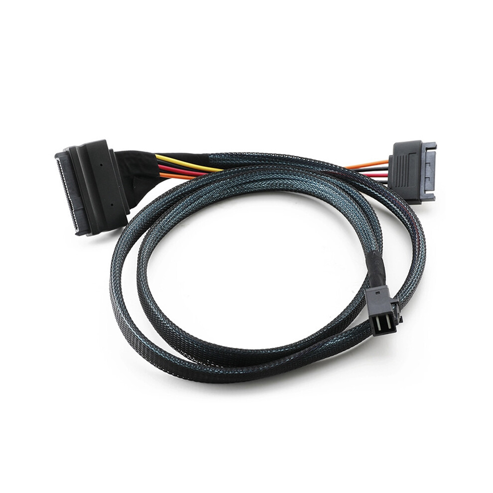 0.5M/1.5Ft Mini Sas Sff8643 To U.2 Sff8639 Cable With 15 Pin 12Gb/S 4851529490911