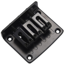 3-string BLACK Hard-tail Bridge for Cigar Box Guitars & More