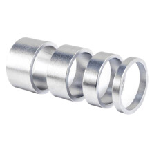 4Pcs/Set 5/10/15/20mm Aluminum Alloy Headset Stem Spacer,Silver