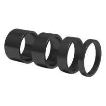 4Pcs/Set 5/10/15/20mm Aluminum Alloy Headset Stem Spacer,Black