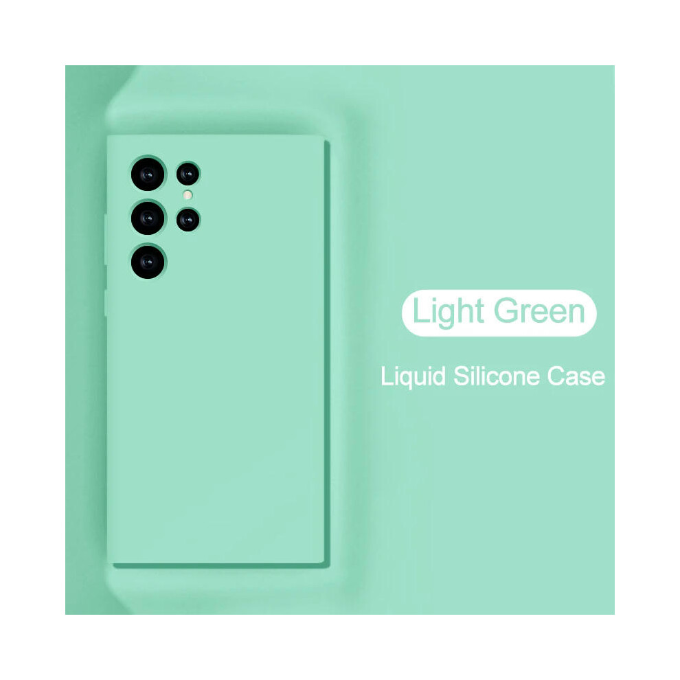 (For Samsung S10 Plus, ) Luxury Original Liquid Silicone Case For Samsung Galaxy S23 S20 S21 S22 Ultra S10 Plus Fe A54 A53 A52 A51 A33 A32 A71 Ph Green 9352652924557