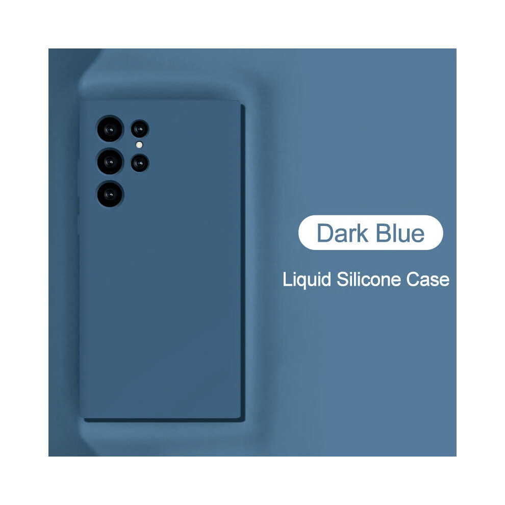 (For Samsung A52s, Dark ) Luxury Original Liquid Silicone Case For Samsung Galaxy S23 S20 S21 S22 Ultra S10 Plus Fe A54 A53 A52 A51 A33 A32 A71 Ph Blue 9352652925110