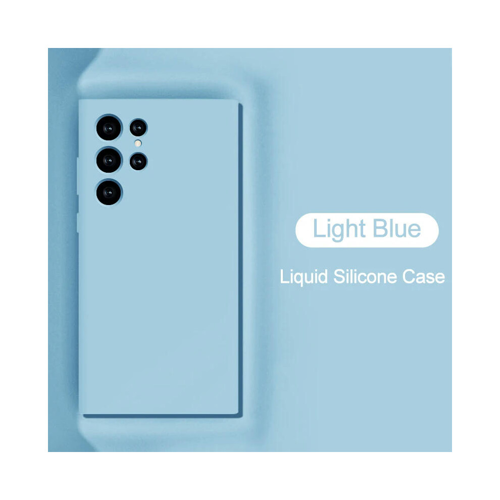 (For Samsung S10 Plus, Light ) Luxury Original Liquid Silicone Case For Samsung Galaxy S23 S20 S21 S22 Ultra S10 Plus Fe A54 A53 A52 A51 A33 A32 A Blue 9352652926032
